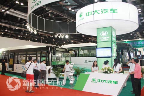 展覽會現(xiàn)場（圖為中大新能源汽車）
