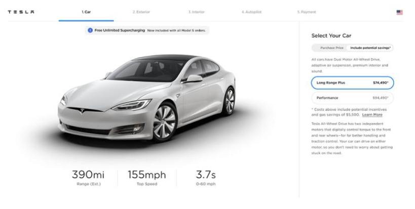 特斯拉美國(guó)官網(wǎng)Model S/X變更 續(xù)航升級(jí)