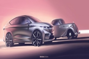 斯柯達(dá)ENYAQ COUPE iV 1月31日首發(fā) 官方設(shè)計(jì)圖曝光