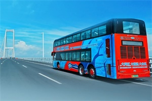 超級工程深中通道通車， 開沃“紅胖子”新能源雙層巴士率先體驗