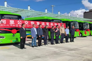 批量福田歐輝輝嘉E6純電城市微循環(huán)客車助力重啟“世界屋脊”的幸福路