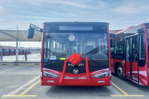165輛福田歐輝純電客車(chē)再次批量駛?cè)牒吞?智慧公交承載援疆使命!