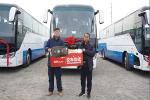 為旅游業(yè)綠色可發(fā)展貢獻力量!歐輝BJ6126批量交付京豫興業(yè)