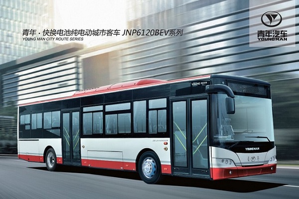 青年JNP6120BEV1公交車（純電動23-41座）